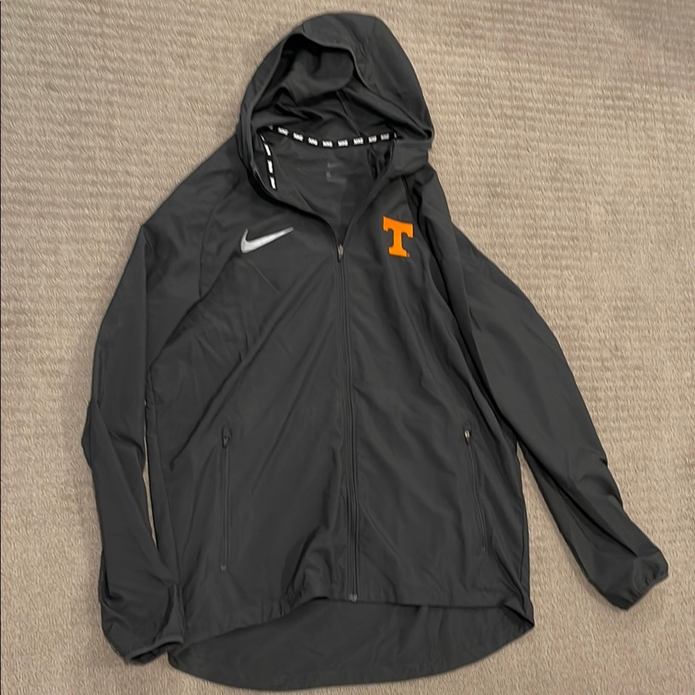 Nike Gray Hooded windbreaker with Orange Tennessee Logo